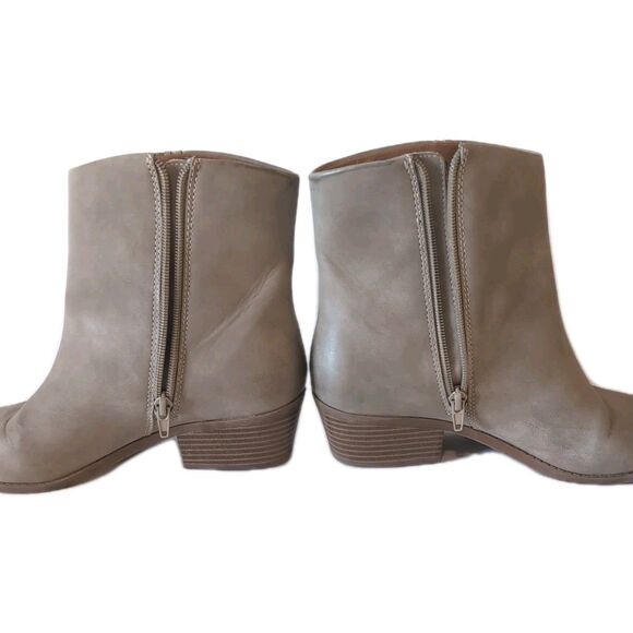 Lucky Brand Women's Brown Faux Leather Ankle Boots, Size 8 - Picture 5 of 11